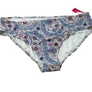 Xhilaration Juniors' Plus Size Blue Paisley Bikini Bottoms - Size 24W - NWT